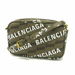 BALENCIAGA Monogram Shoulder Bag Brown